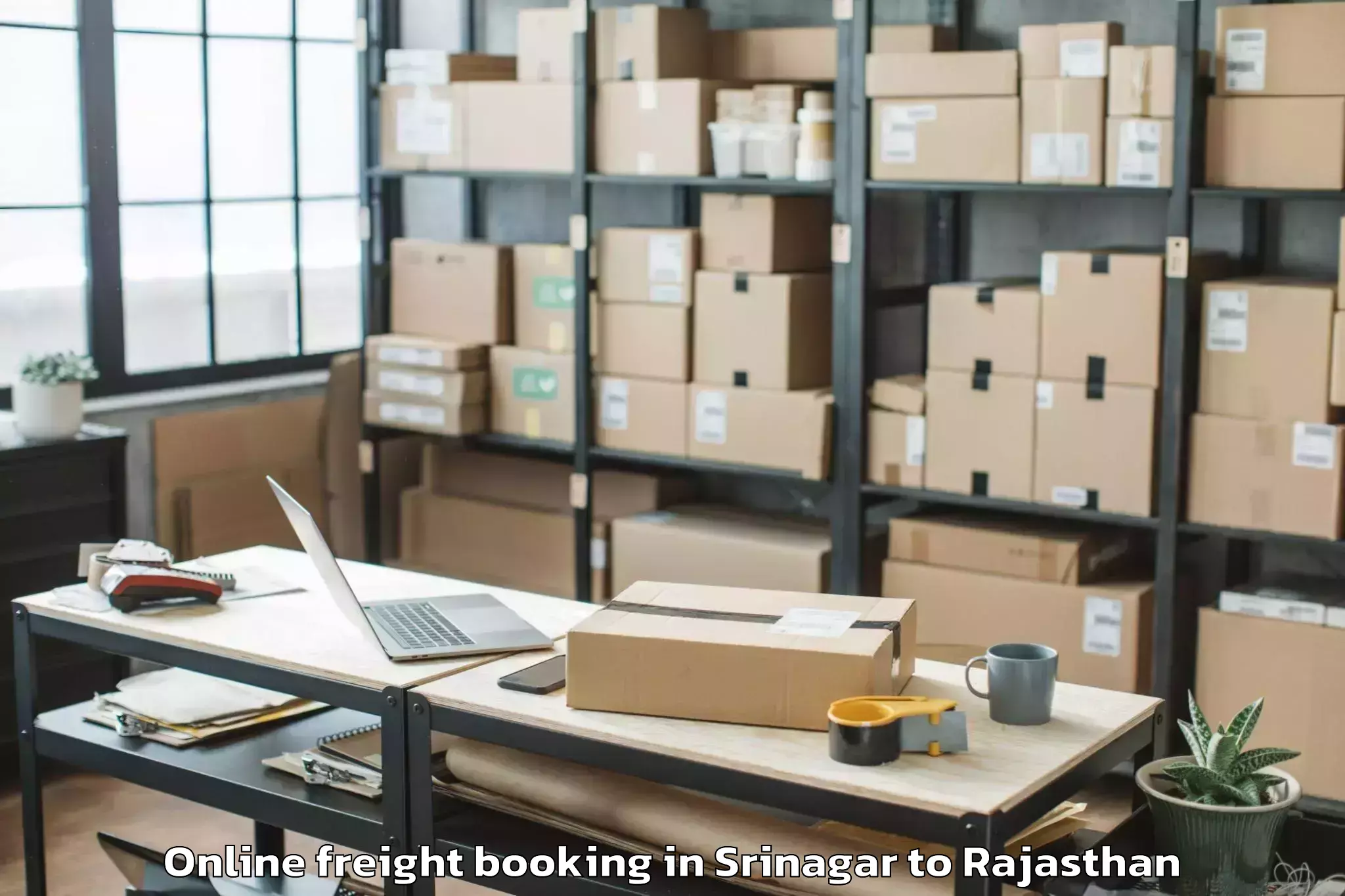 Top Srinagar to Ladpura Online Freight Booking Available